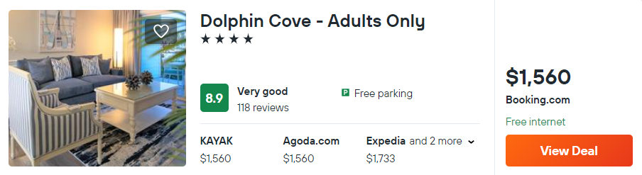 Dolphin Cove - Adults Only