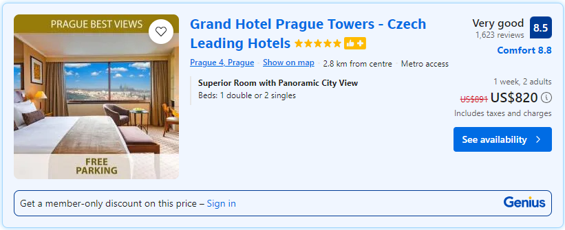 Grand Hotel Prague Towers